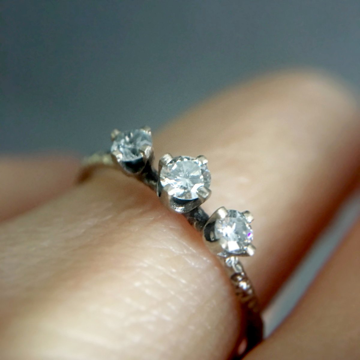 18K White Gold on Model