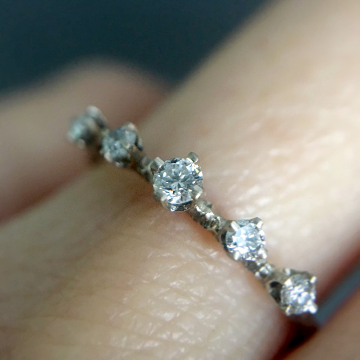 18K White Gold on Model