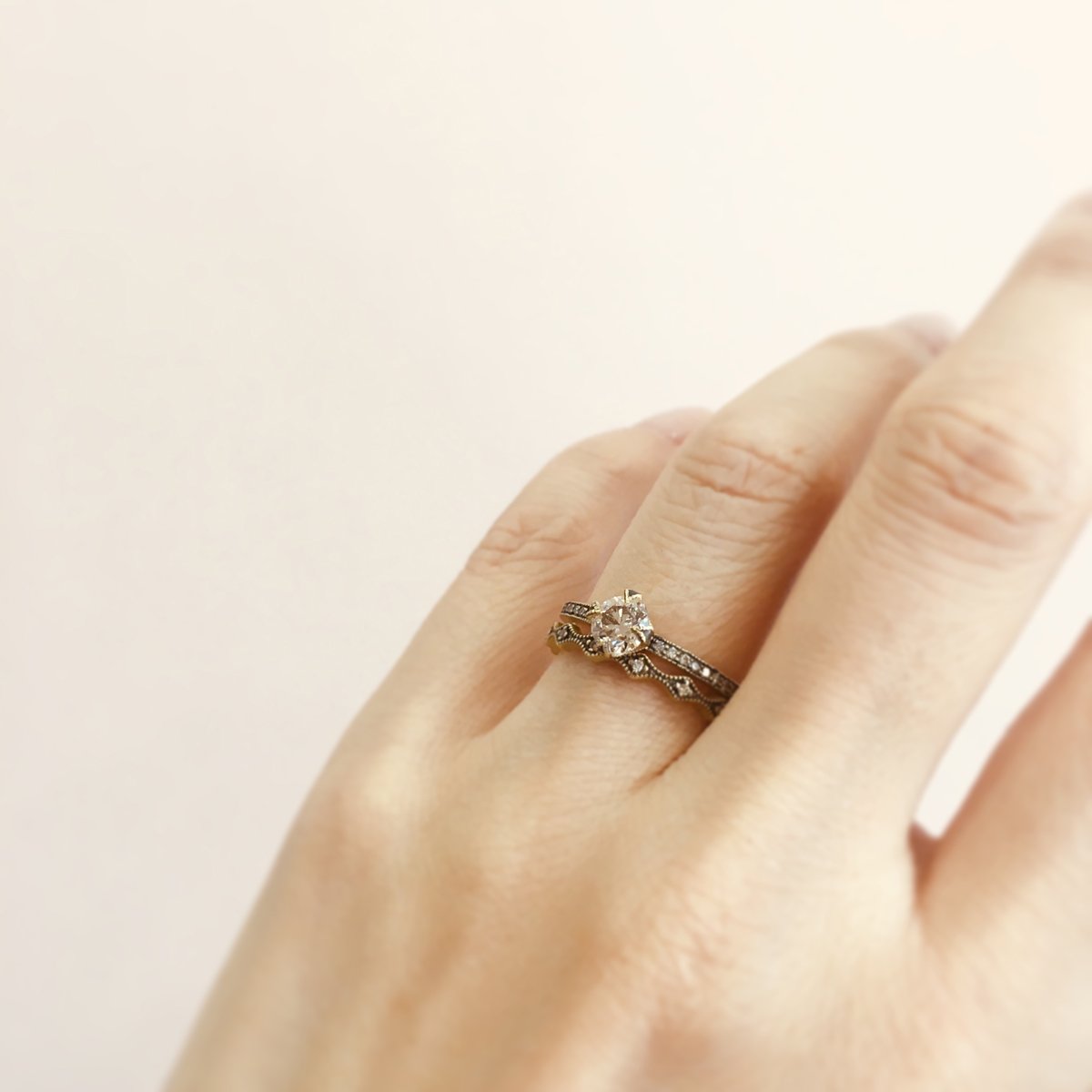 R9206BR+R9301BR (w/Black Rhodium-18KY) on Model