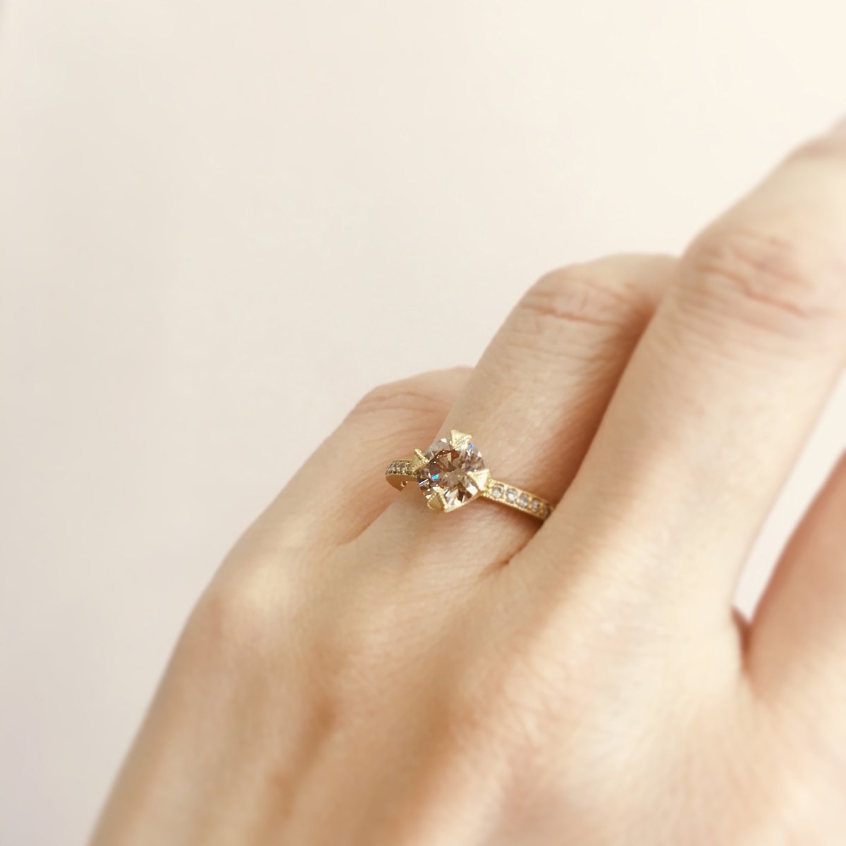 18K Yellow Gold on Model