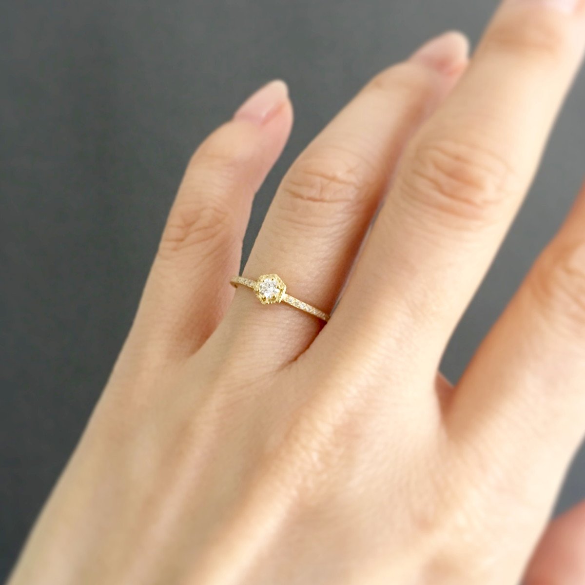 18K Yellow Gold on Model