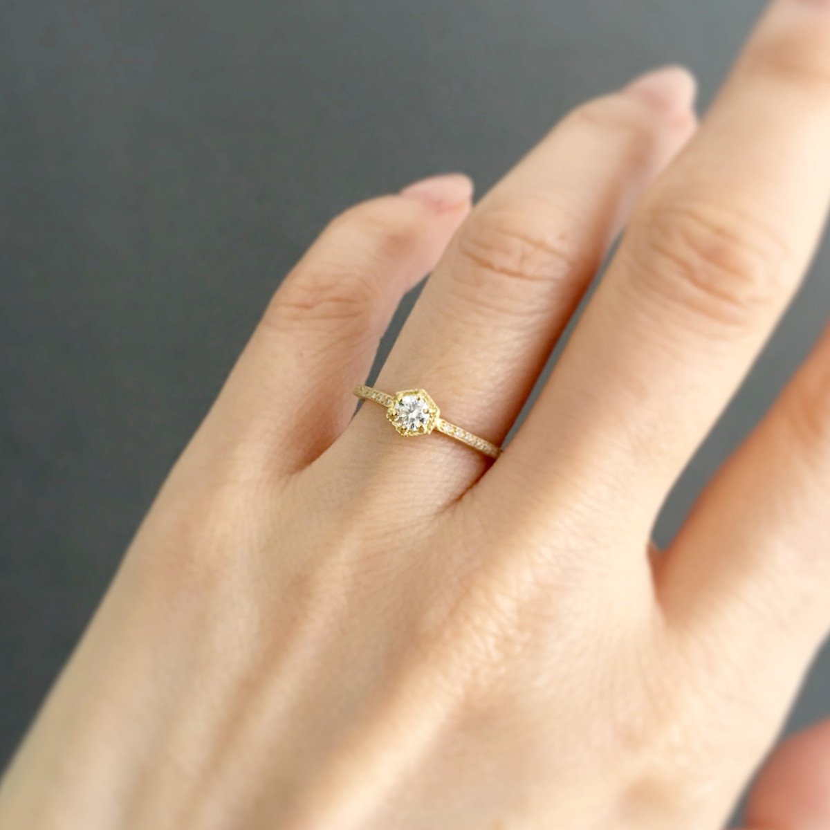 18K Yellow Gold on Model