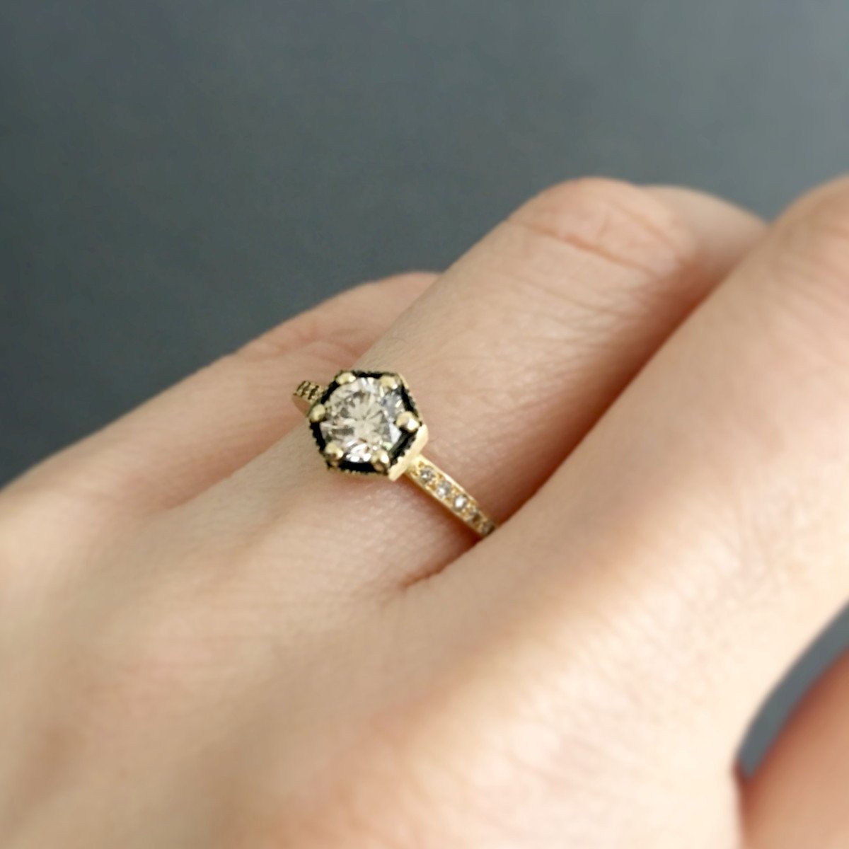 18K Yellow Gold on Model
