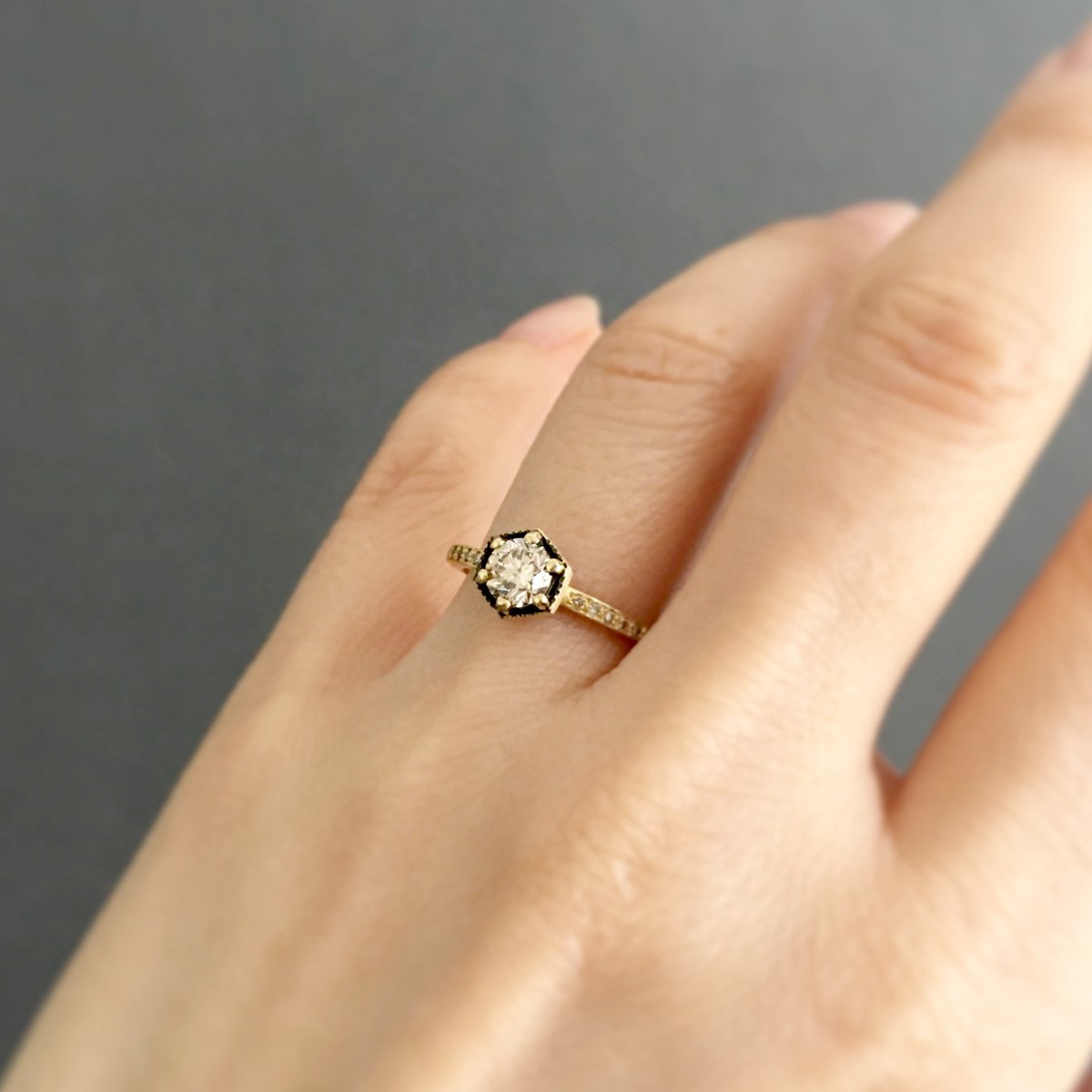 18K Yellow Gold on Model