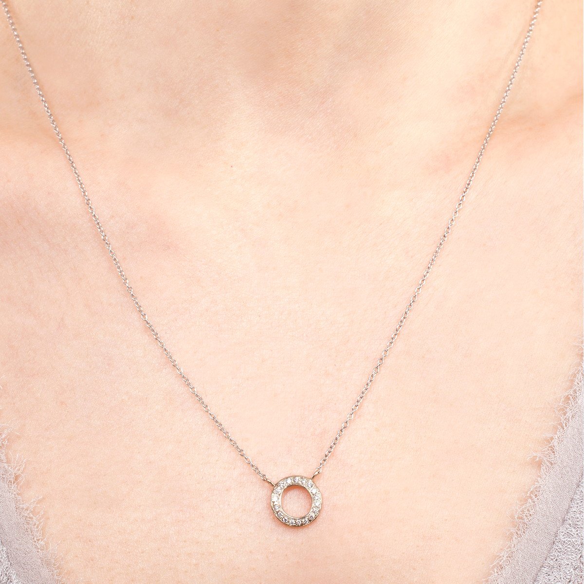 18K White Gold on Model