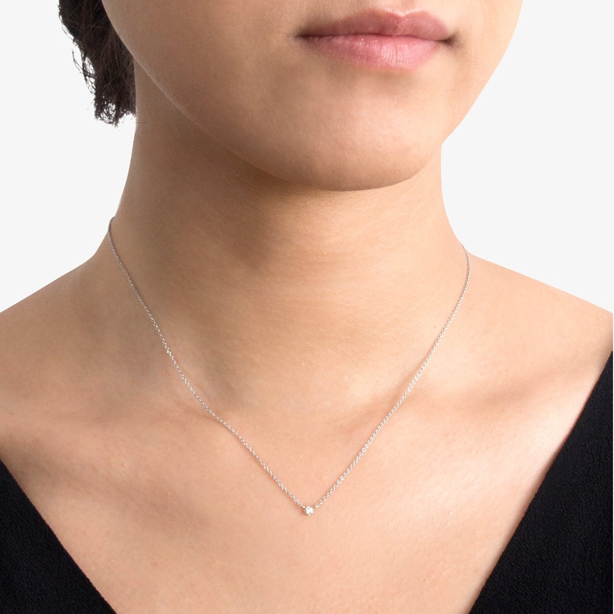 18K White Gold on Model
