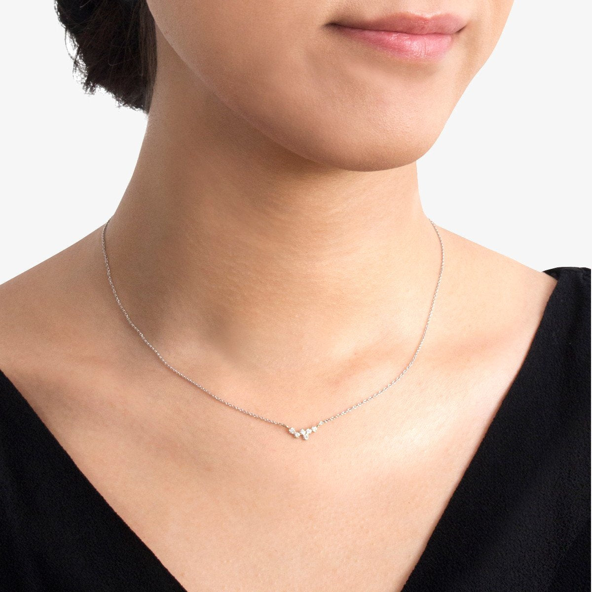 18K White Gold on Model