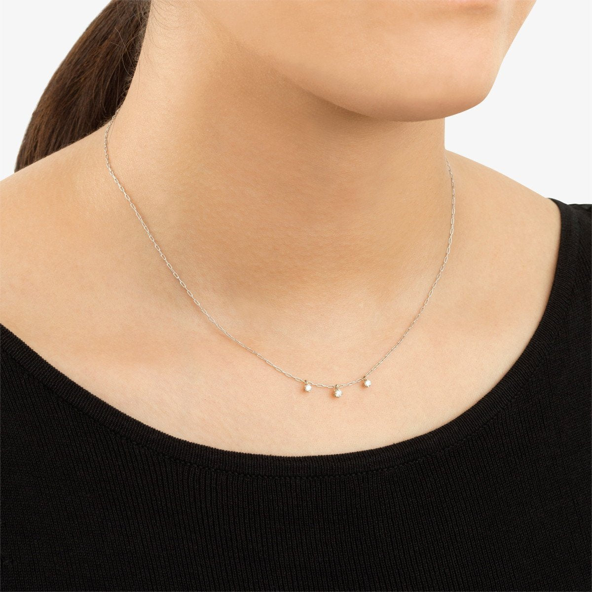 18K White Gold on Model
