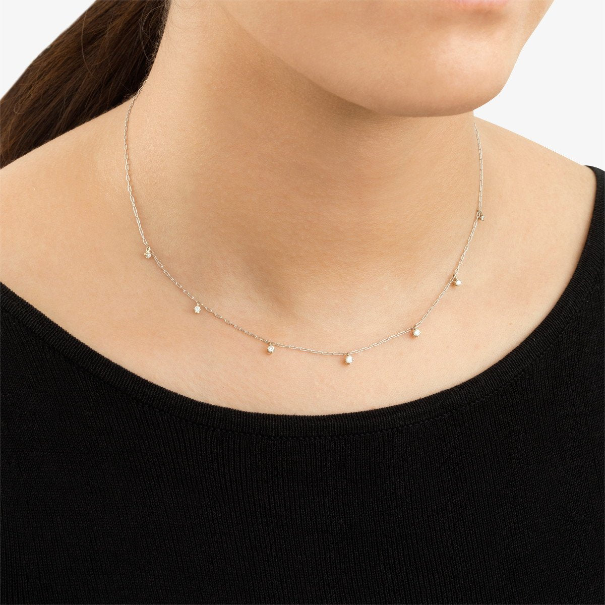 18K White Gold on Model
