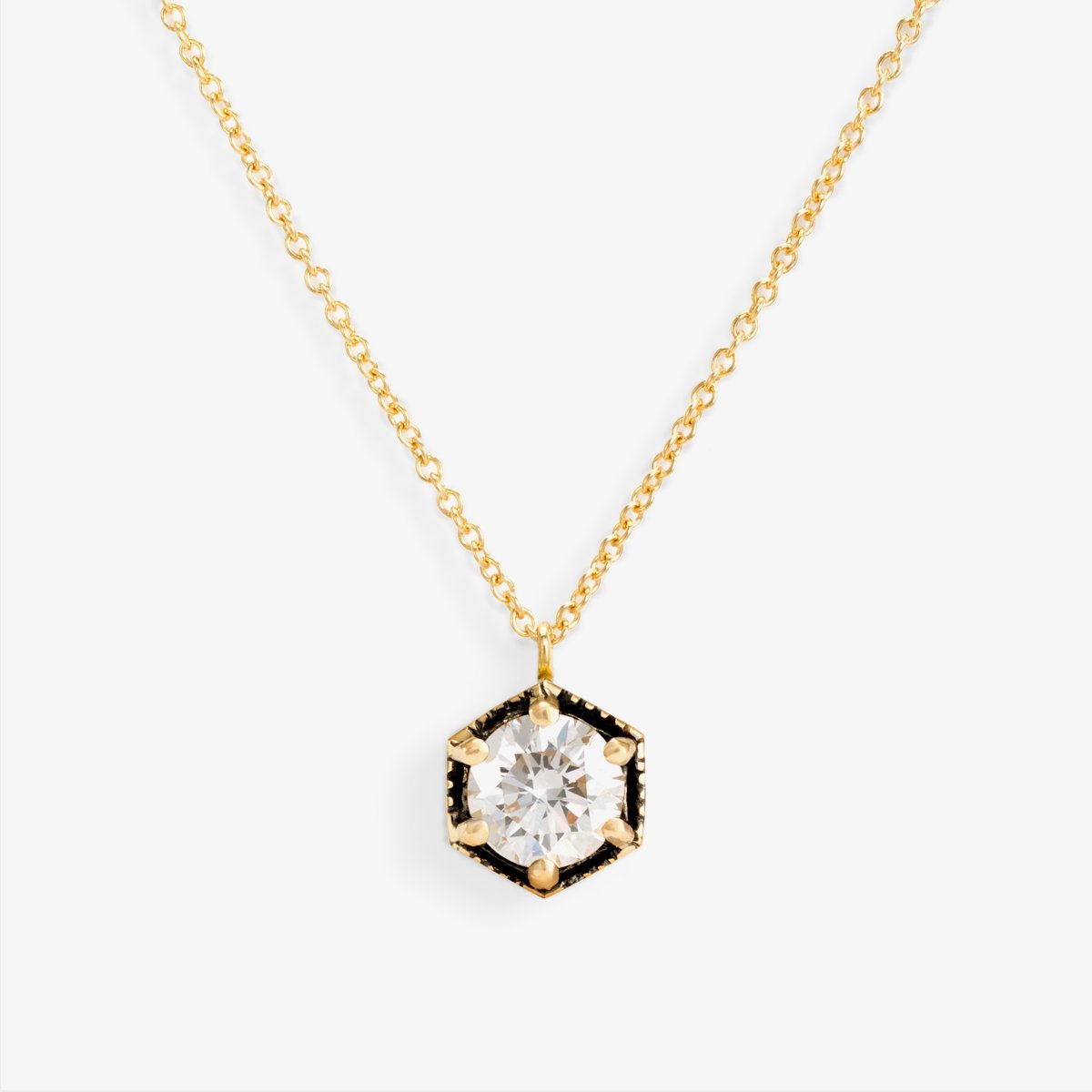 18K Yellow Gold (w/Black Rhodium)