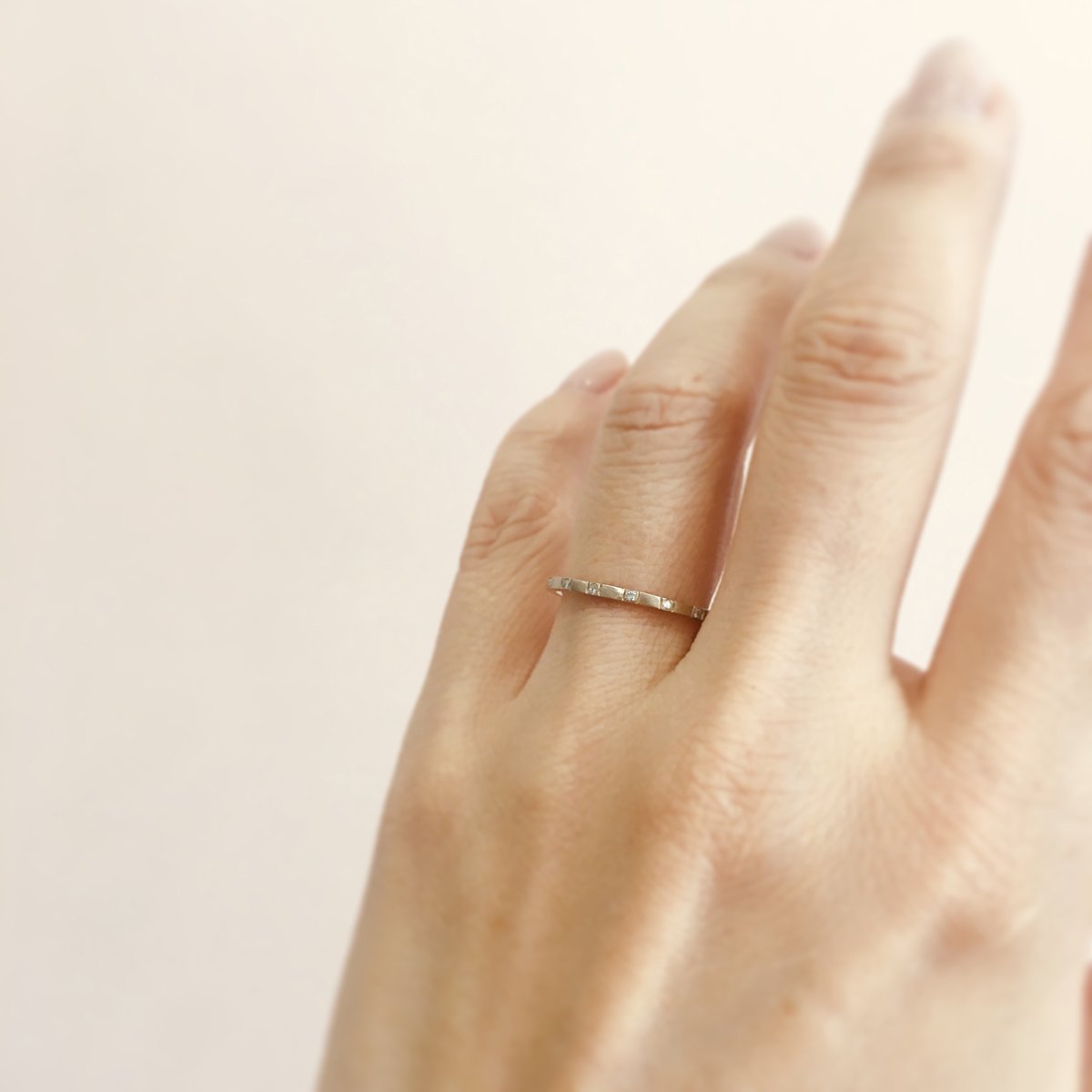 18K White Gold on Model
